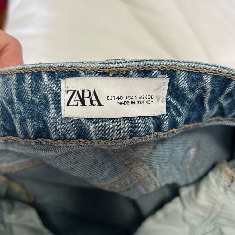 Zara Light Blue Denim Trousers